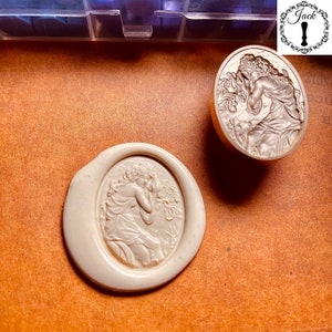 Tampon de cire 3D en relief Déesse de la mer, Tampon de cire 3D en relief, Tampon de cire déesse, Tampon de cire, Kit de tampons de cire, Sceaux de cire