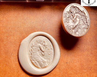 海の女神 3D レリーフ ワックス スタンプ、3D エンボス ワックス スタンプ、女神ワックス スタンプ、ワックス シーリング スタンプ、ワックス スタンプ キット、ワックス シール
