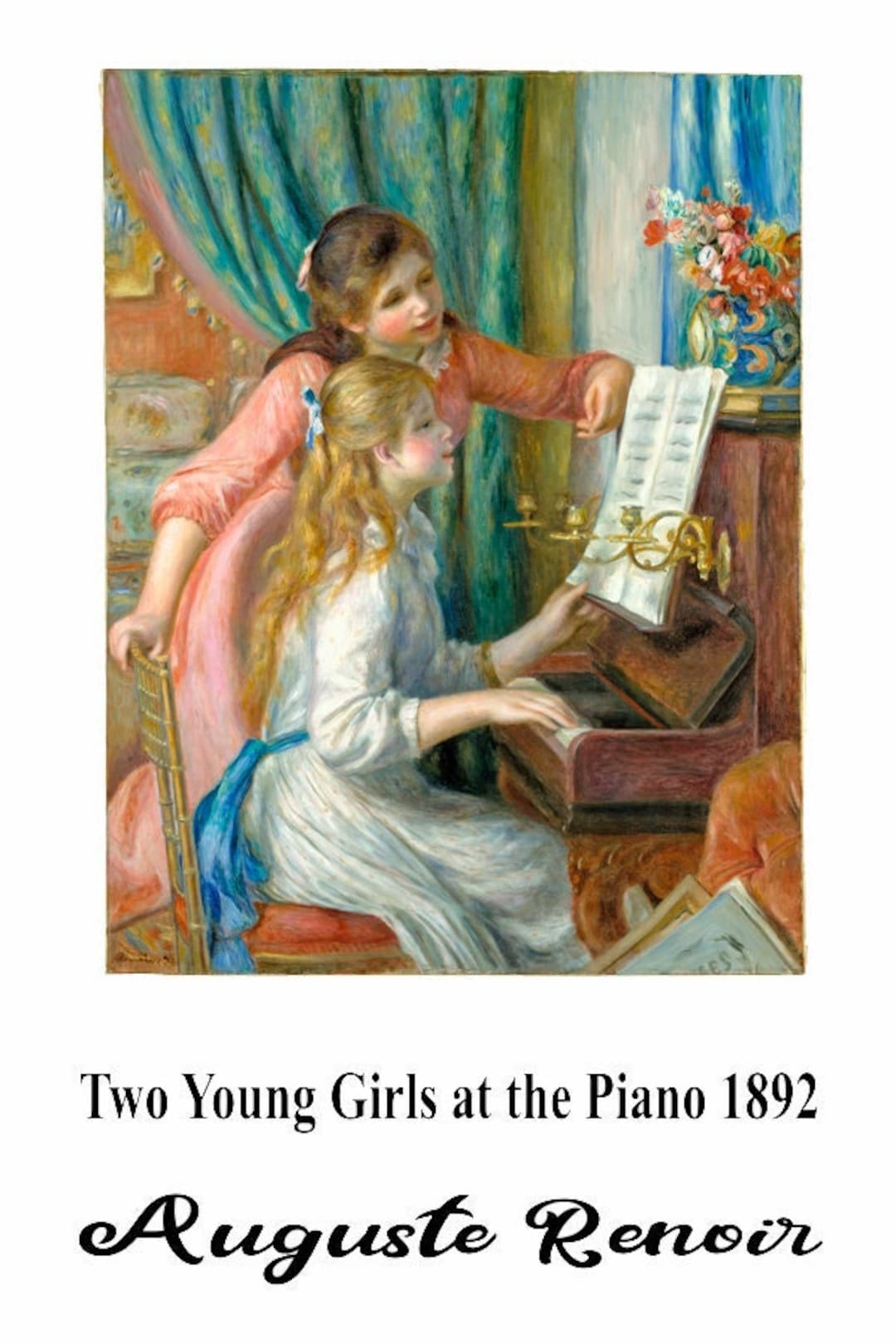 Renoir 1892 - 2 Young Girls at the Piano - Ready to Print Digital
