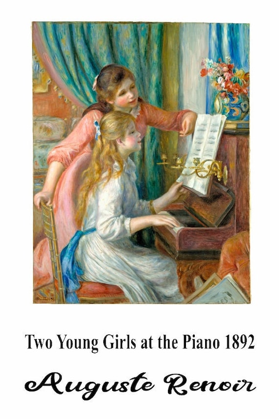 Renoir 1892 - 2 Young Girls at the Piano - Ready to Print Digital