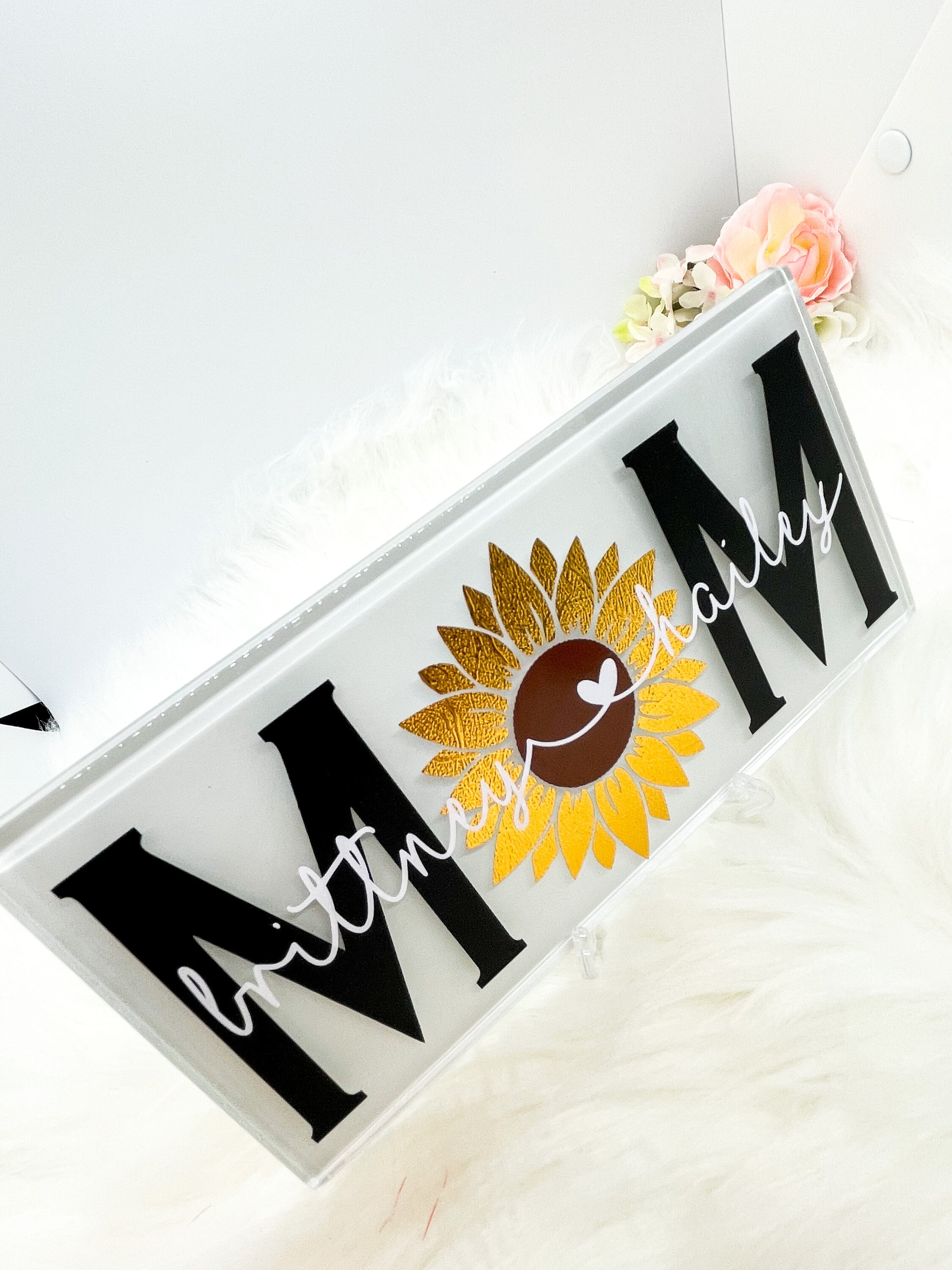 Personalized Mom Plaque Tile Glass decor Ceramic decor gift Etsy