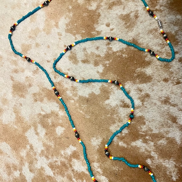 Native American Bead Necklace for Men - Etsy