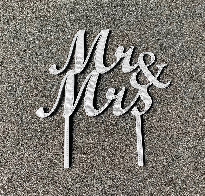 Cake Topper Mr Wedding Cake Decoration 3D Print /& Mrs