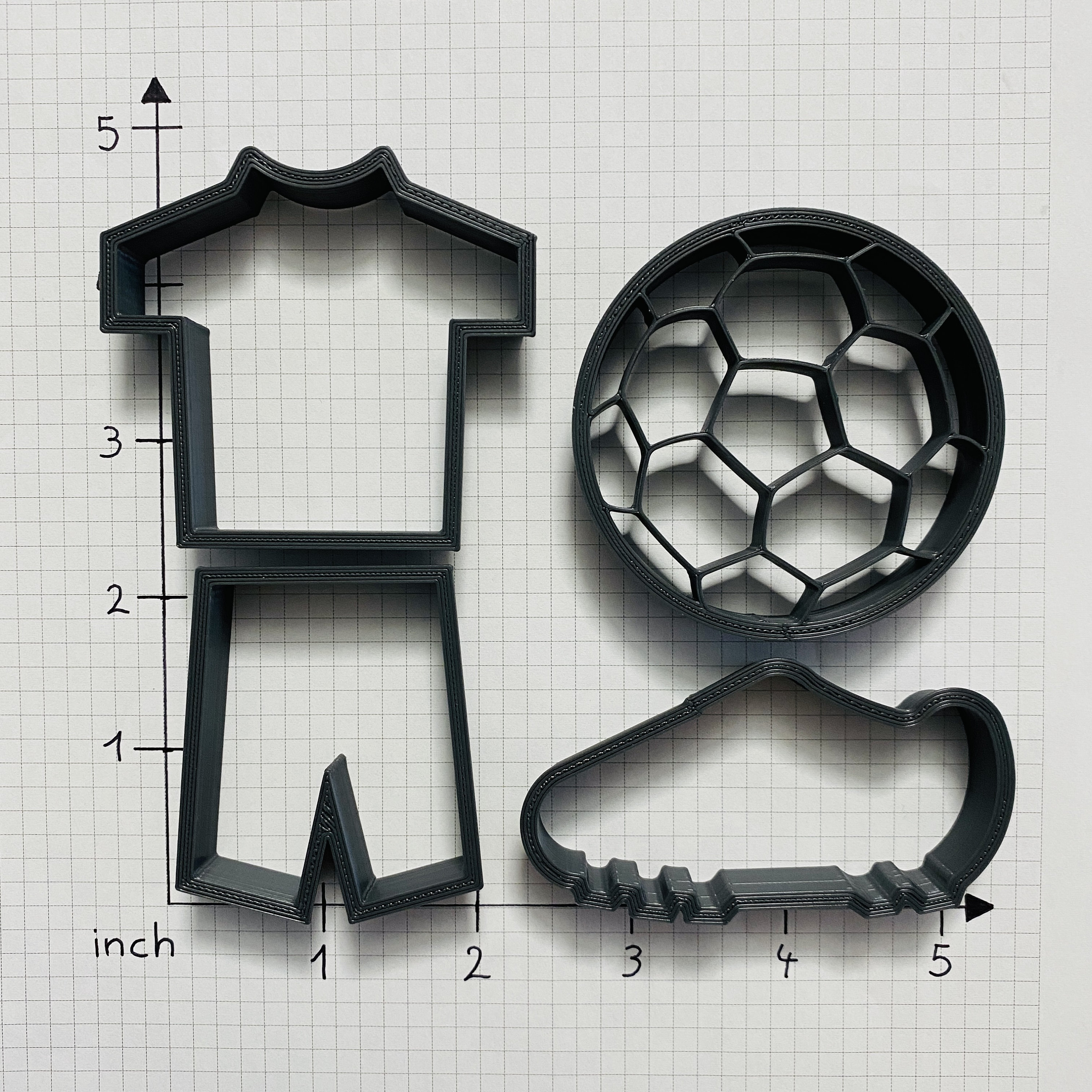 Soccer Set of 4 Cookie Cutter Cookie Cutter Cookie Cookie Etsy