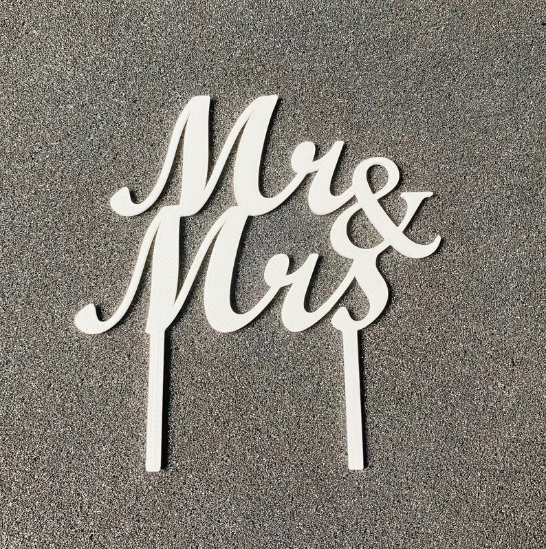 Cake Topper Mr Wedding Cake Decoration 3D Print /& Mrs