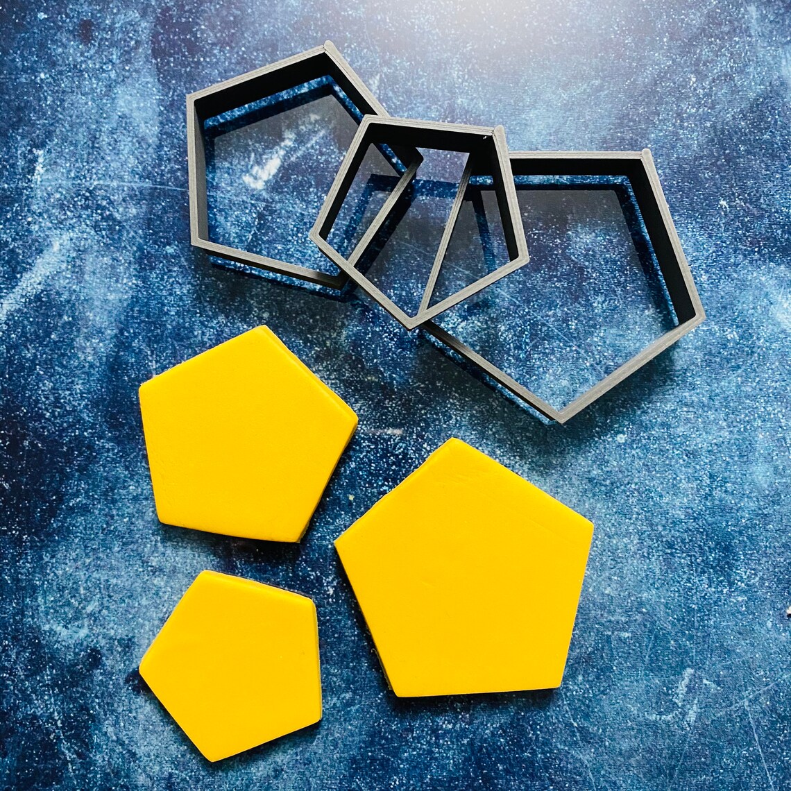 Pentagon 3in1 Cookie Cutter Fondant Cutter Cookie Cutter Etsy