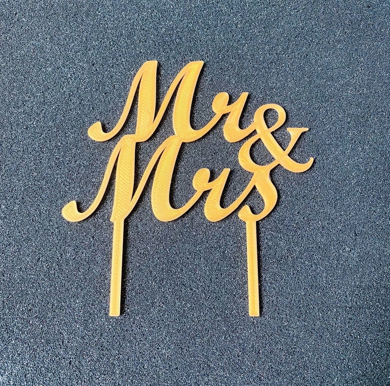 Cake Topper Mr Wedding Cake Decoration 3D Print /& Mrs