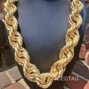 Big rope chain gold clearance