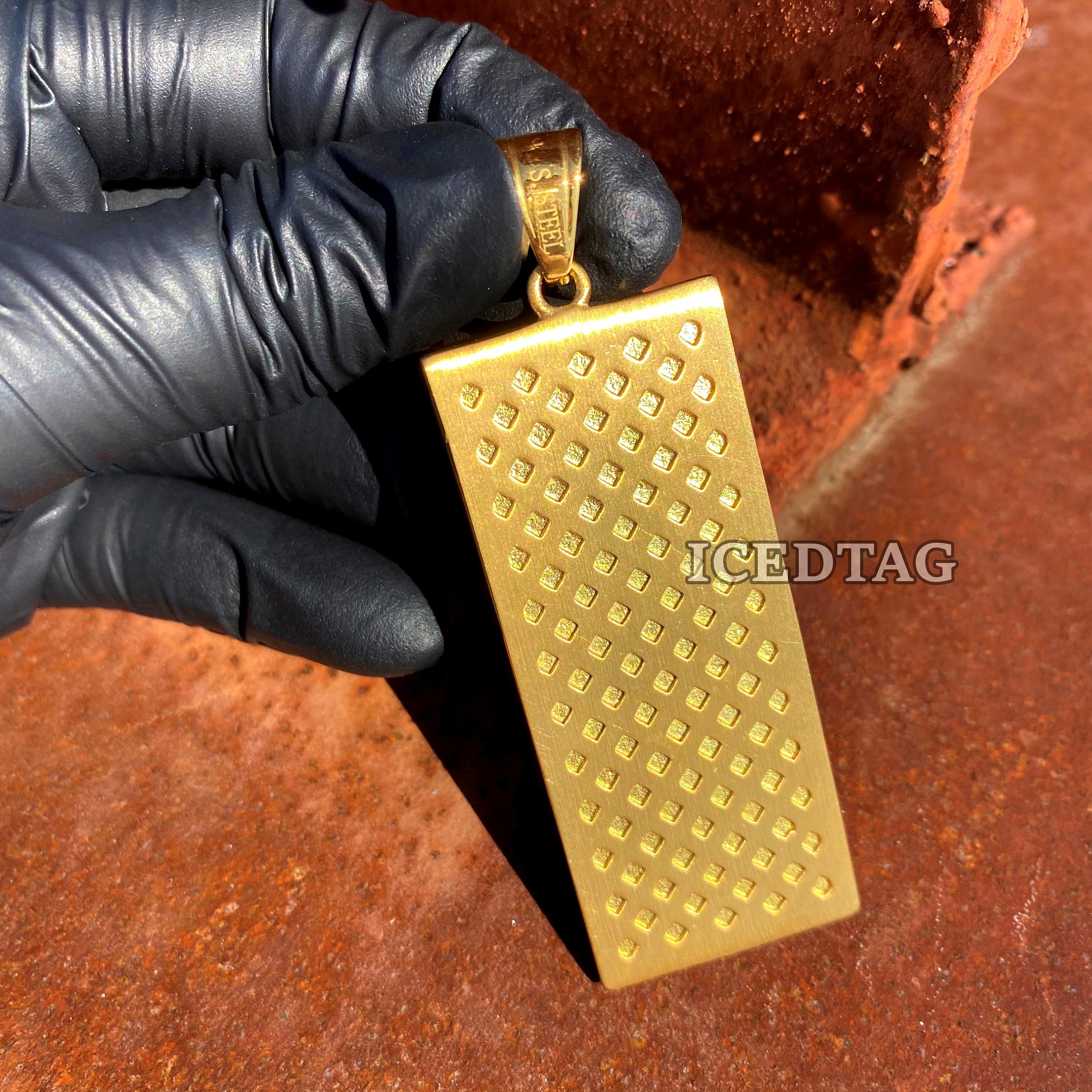 14K Gold/ White Gold Plated Iced Out Hundred Dollar Bill Lab Etsy UK