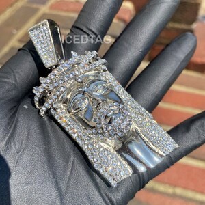 12mm Iced Out Moissanite Diamond Cuban Link Chain White Gold Plated, Brass 5A CZ (Affordable Choice In Stock) / 22" / White Gold