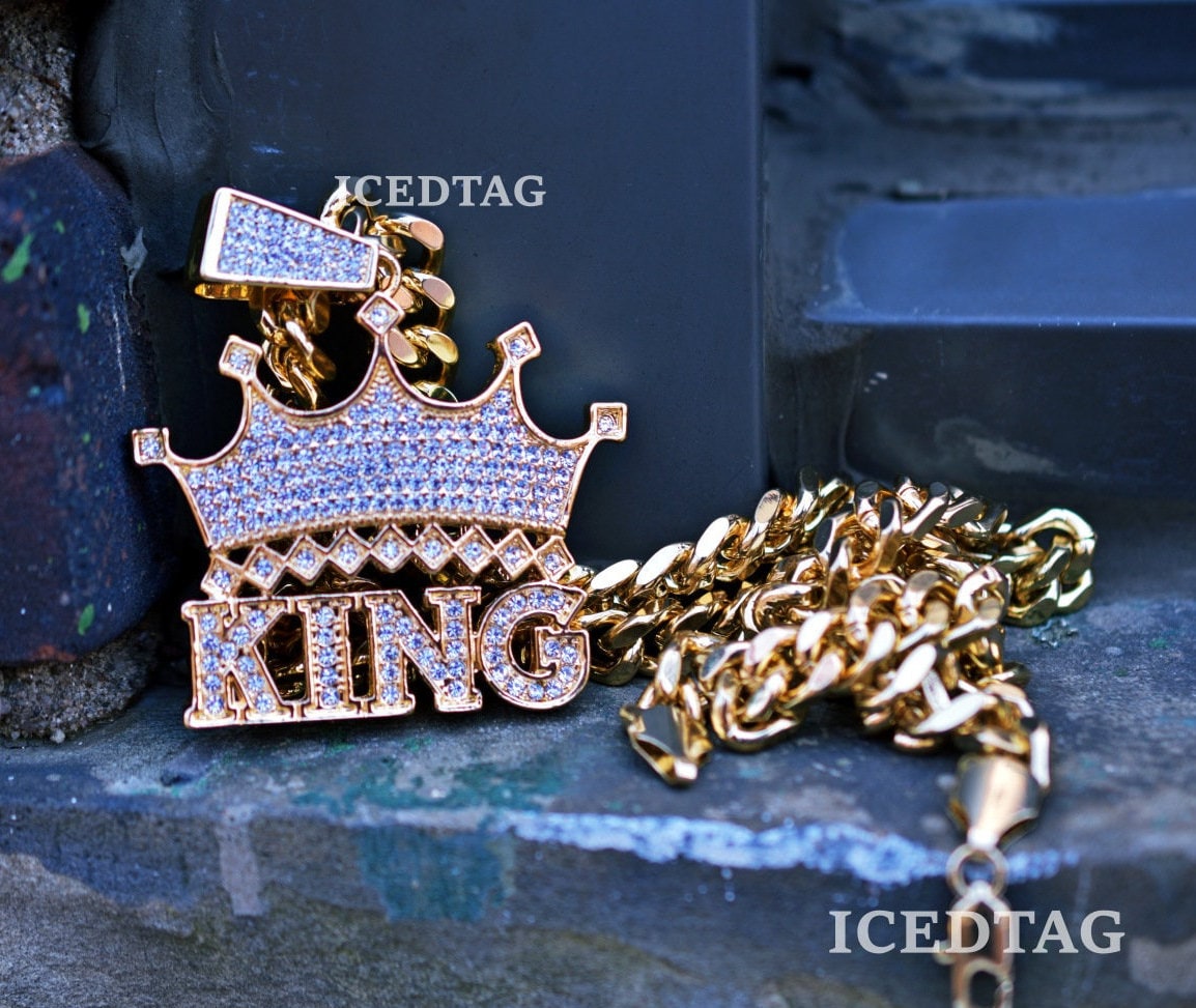 Iced Out Hip Hop Jumbo XL Size Gold 