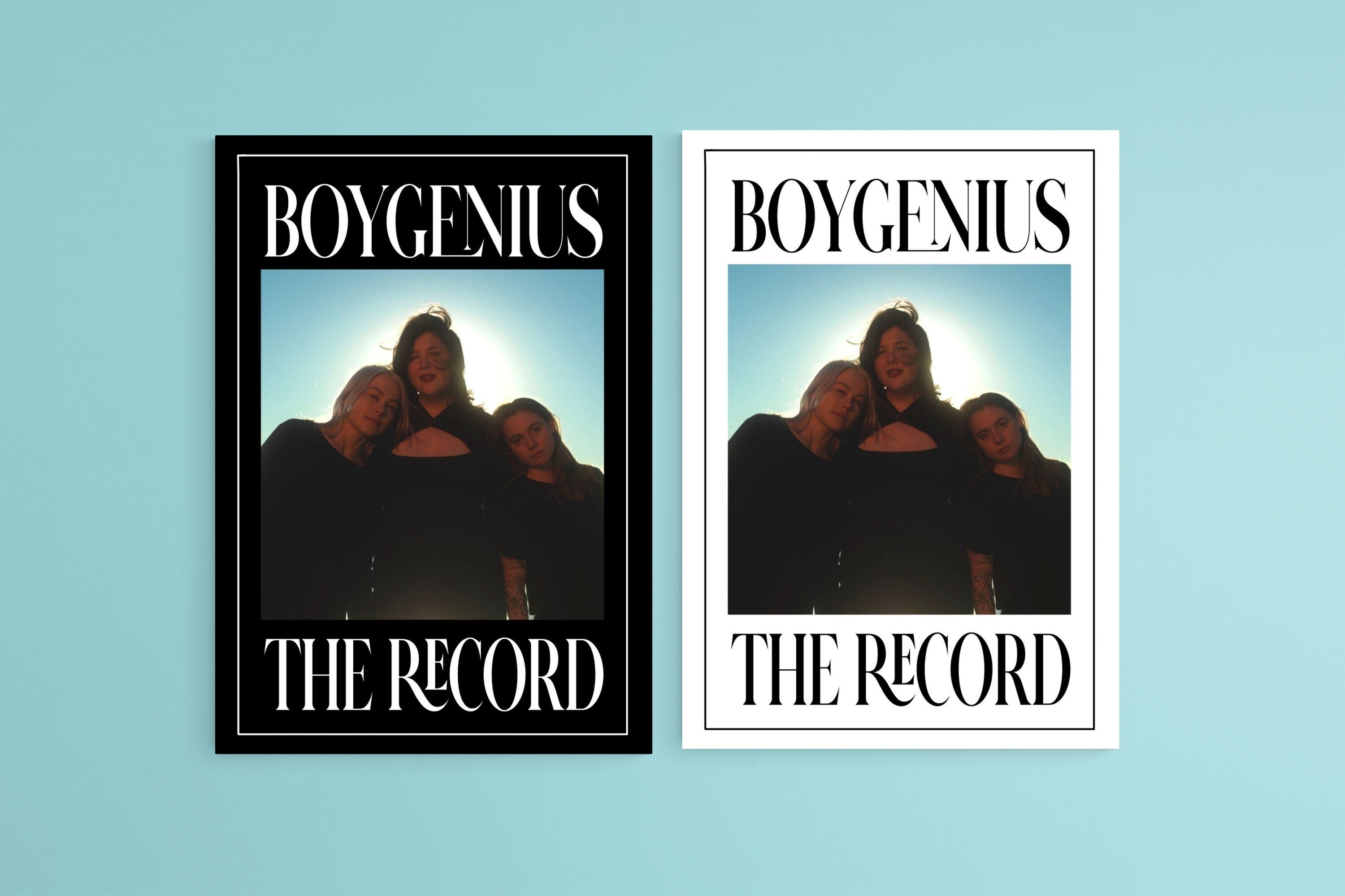 Boygenius the Record Album Poster Black and White Dual Etsy