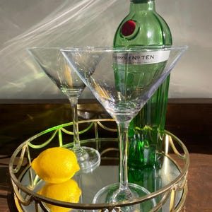 Stylish cocktail / champagne glasses vintage barware.