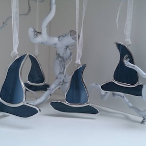 Stained glass Halloween witches hat