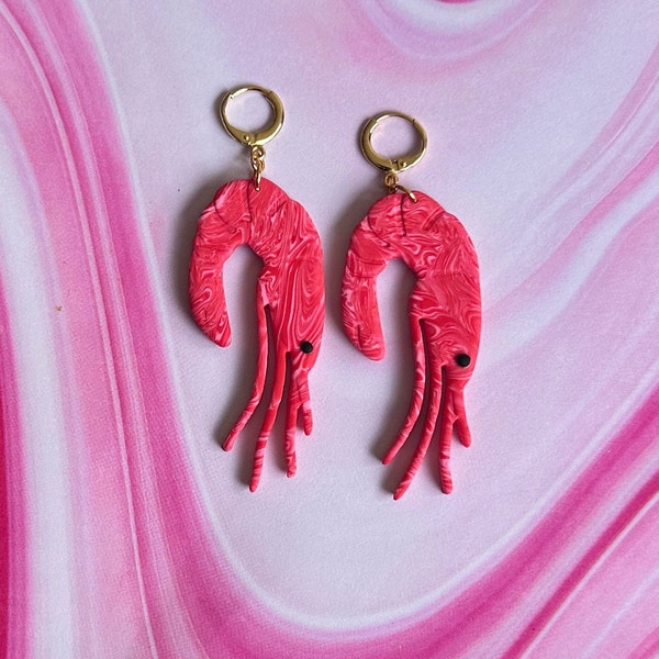 Shrimp Earrings Etsy