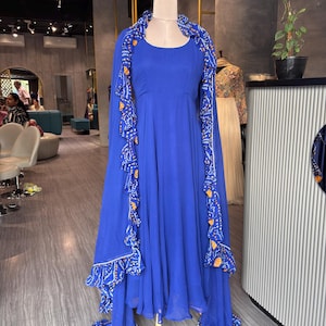Party wear anarkali suits for women , Indian wedding dress with dupatta