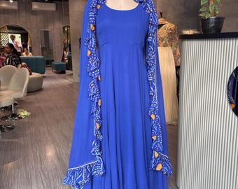 Party wear anarkali suits for women , Indian wedding dress with dupatta