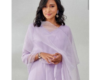 Designer Lavender Pakistani Suit ready to wear, Shalwar kameez for women