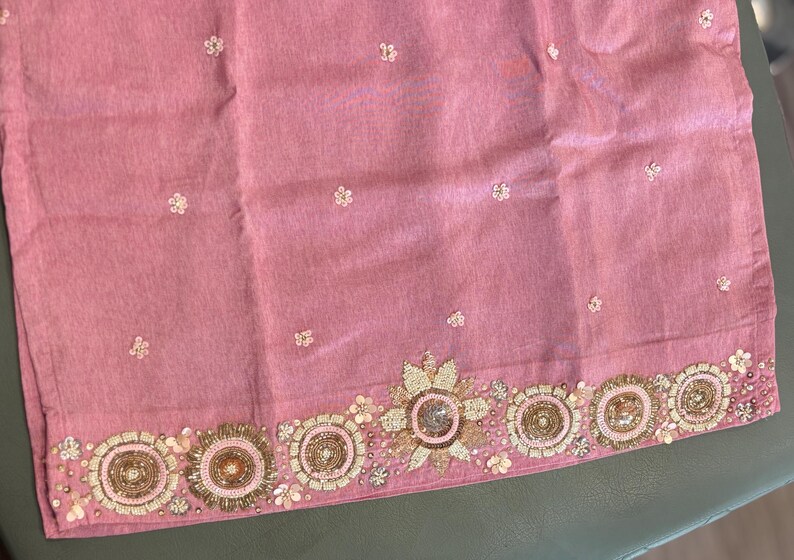Pink Silk Palazzo Suit: Salwar Kameez with Dupatta image 6