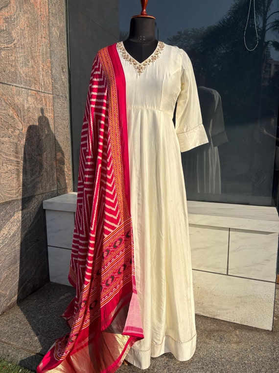 silk white anarkali dress Buy White Anarkali Dresses Online in Canada