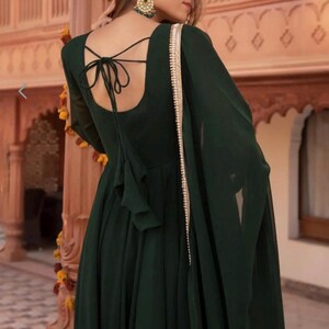 Bottle Green Anarkali suit - Salwar Kameez for women