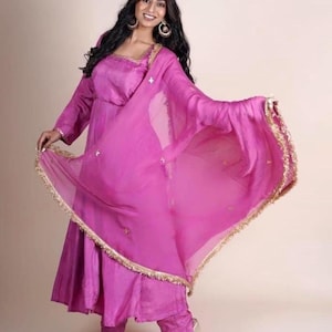 Pink Anarkali suit readymade