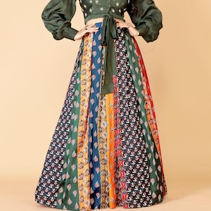 Multicolored lengha skirt only for women, Printed Lehenga Skirts for Diwali, indo western outfits for women, Indian dress