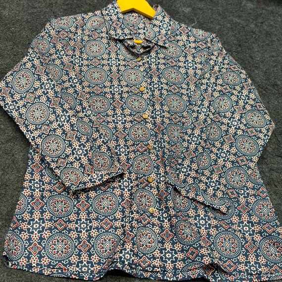 Indian Cotton top for women - Hand block Printed Short Kurti