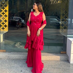 Red salwar kameez for women in usa