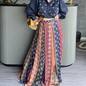 Multicolour Lehenga Choli For Women - Indo Western Outfits For Wedding Guest