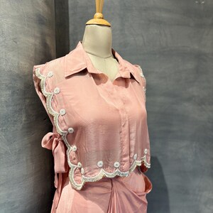 pink indian skirt top