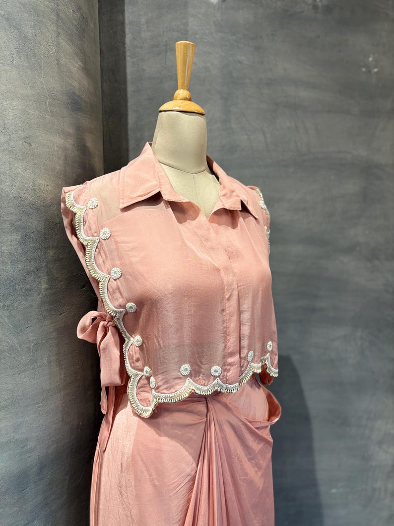 pink indian skirt top