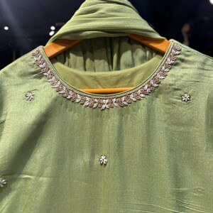Pink Silk Palazzo Suit: Salwar Kameez with Dupatta image 9