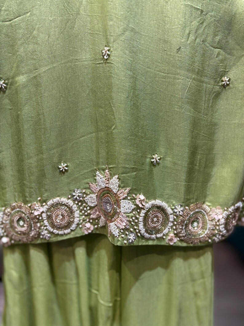 Pink Silk Palazzo Suit: Salwar Kameez with Dupatta image 8