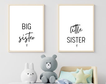 Little Sister Print Lil Sis Printable Vertical Sister Wall - Etsy Israel