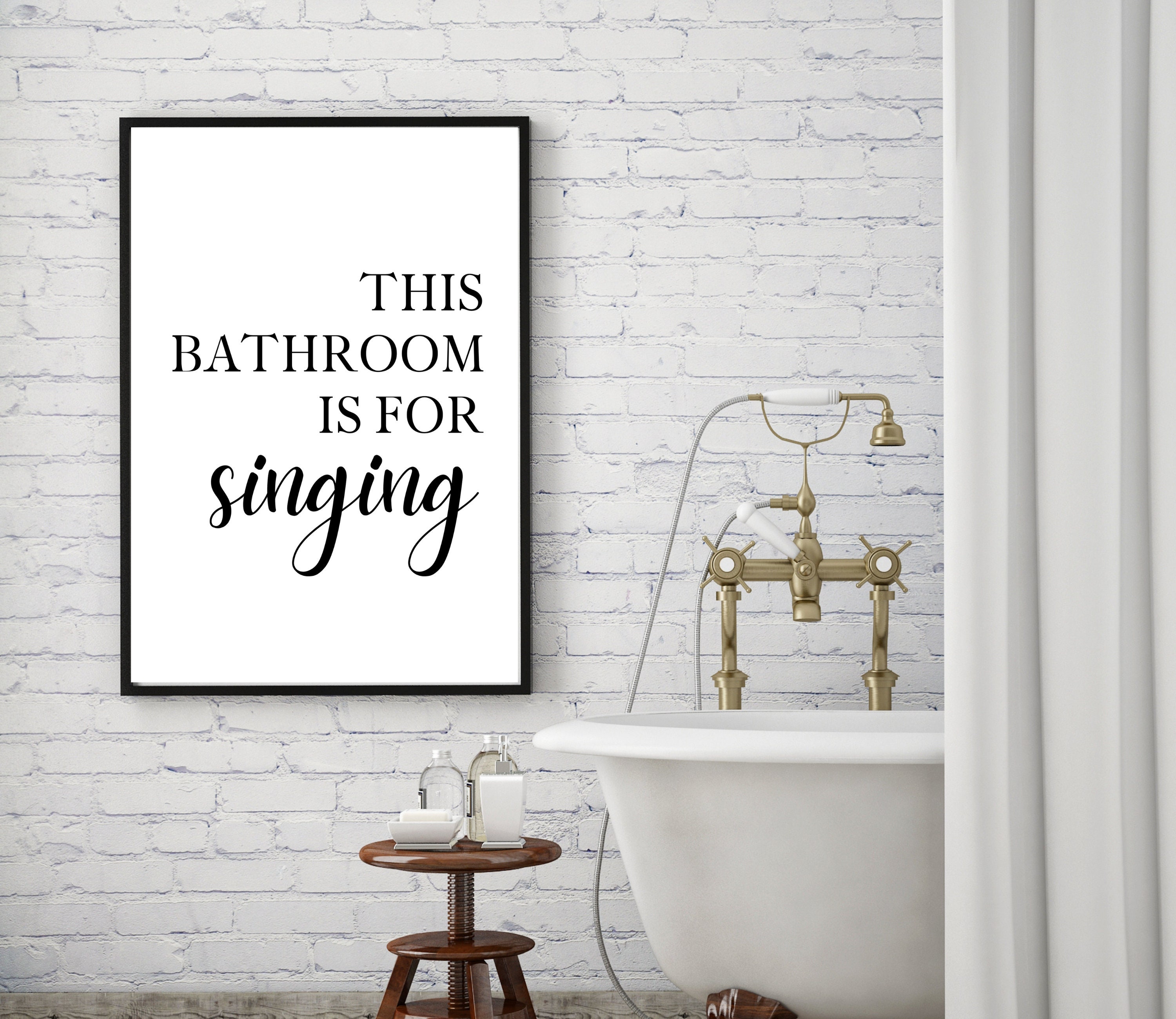 Funny Bathroom Prints This Bathroom is for Singing Printable - Etsy UK
