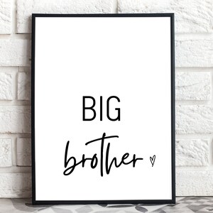 Big Brother Little Sister Prints, Set of 2, Kids Downloadable Prints, Siblings Printable Art ...
