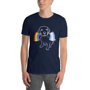 My Dog Loves Everyone Pride Shirts - Rainbow & Trans Unisex T-Shirt