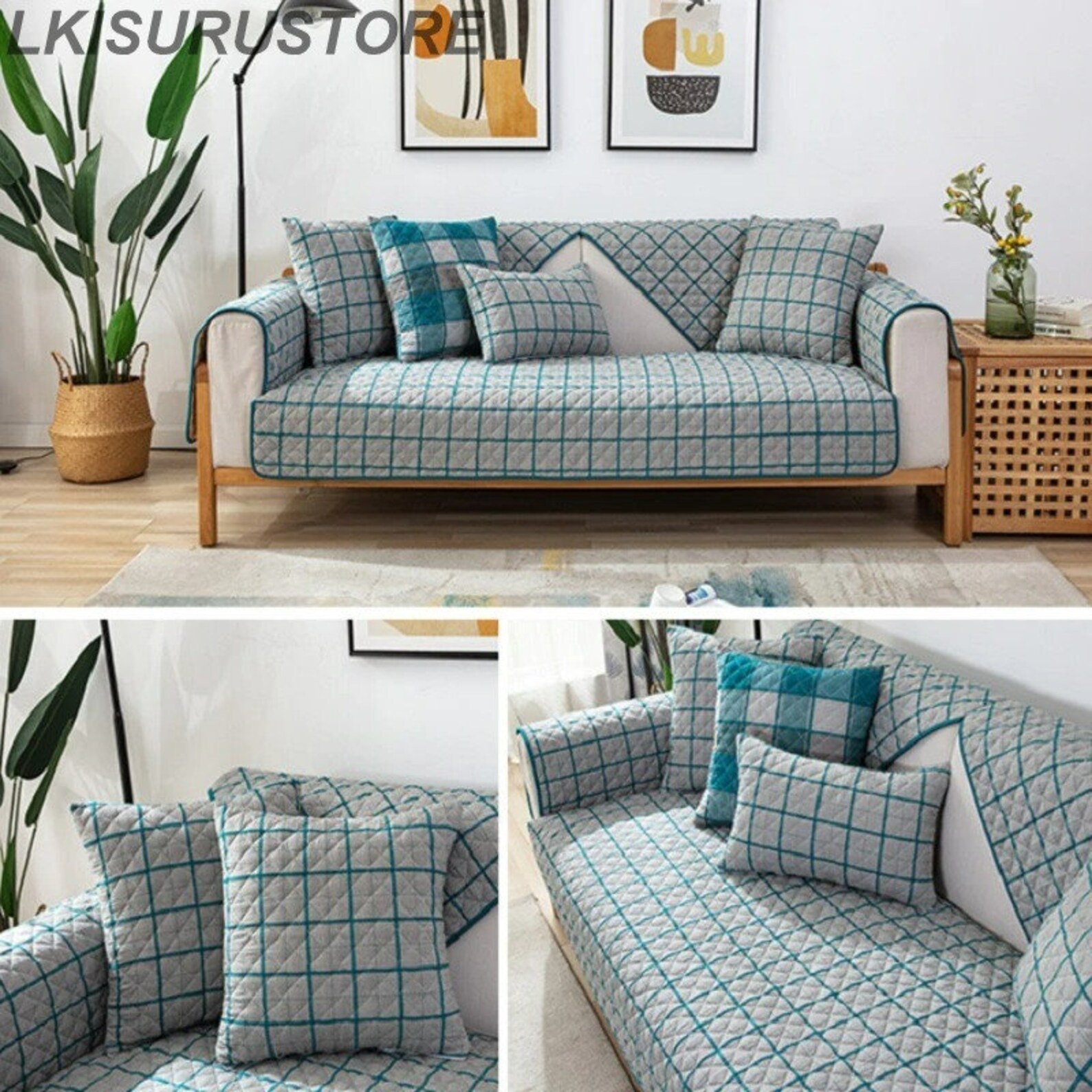Cotton Sofa Cover Soft Non Slip Sectional Removable Washable Etsy