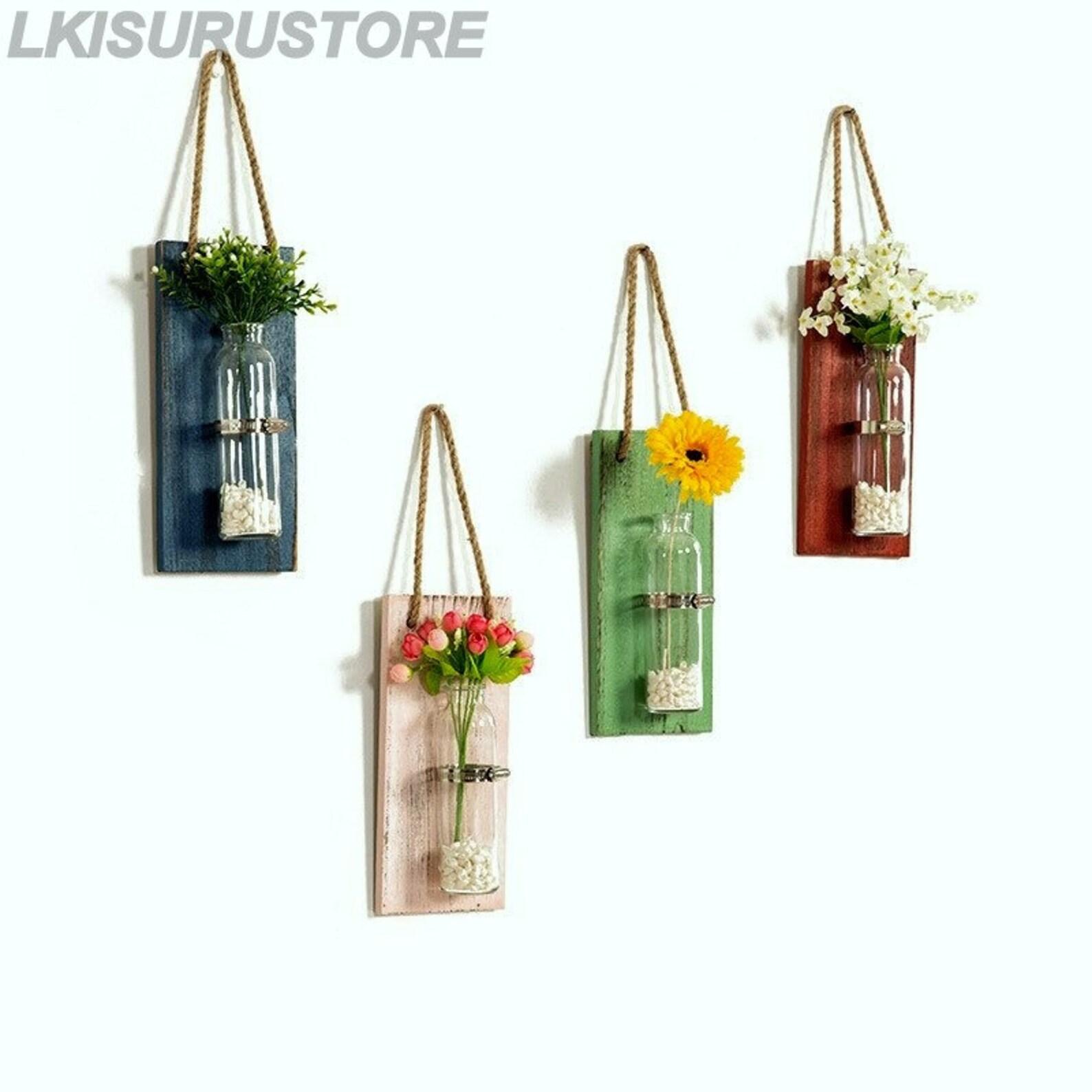 Wall Mounted Decoration lower Vase Shelf Hanging Wood Board Etsy