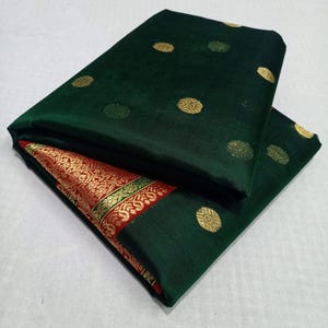 Chanderi Pattu Silk Saree: Zari Buti Weaving, Minakari Border