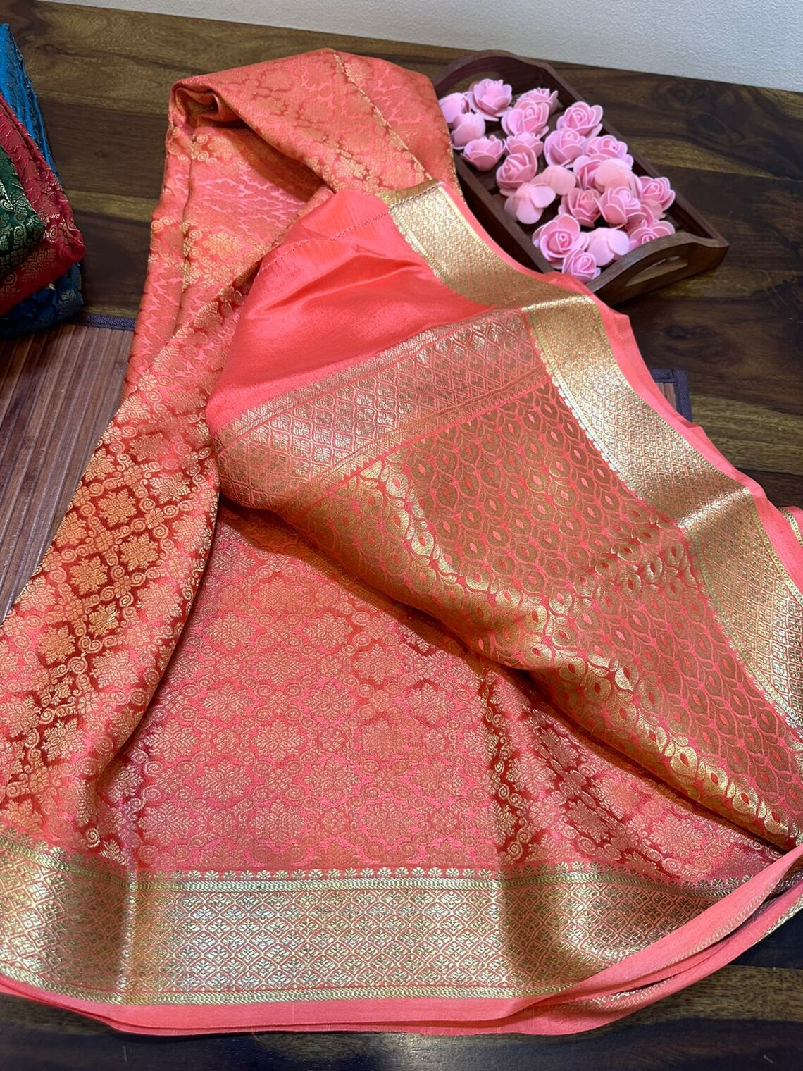 Pure Silk Saree Mysore Silk Saree Mysore Brocade Silk Silk Mark Certified Saree Party Wear Saree