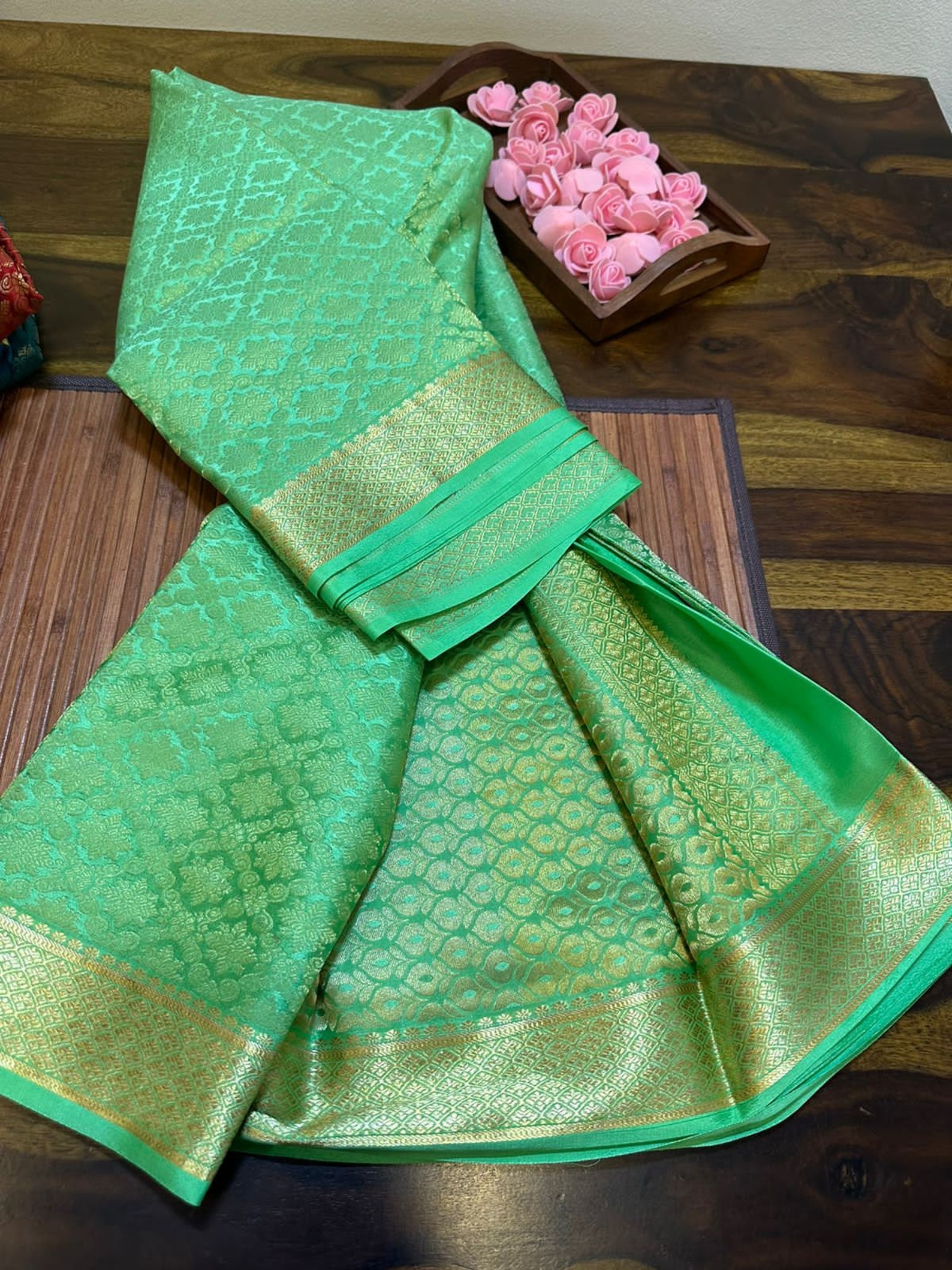 Pure Silk Saree Mysore Silk Saree Mysore Brocade Silk Silk Mark Certified Saree Party Wear Saree