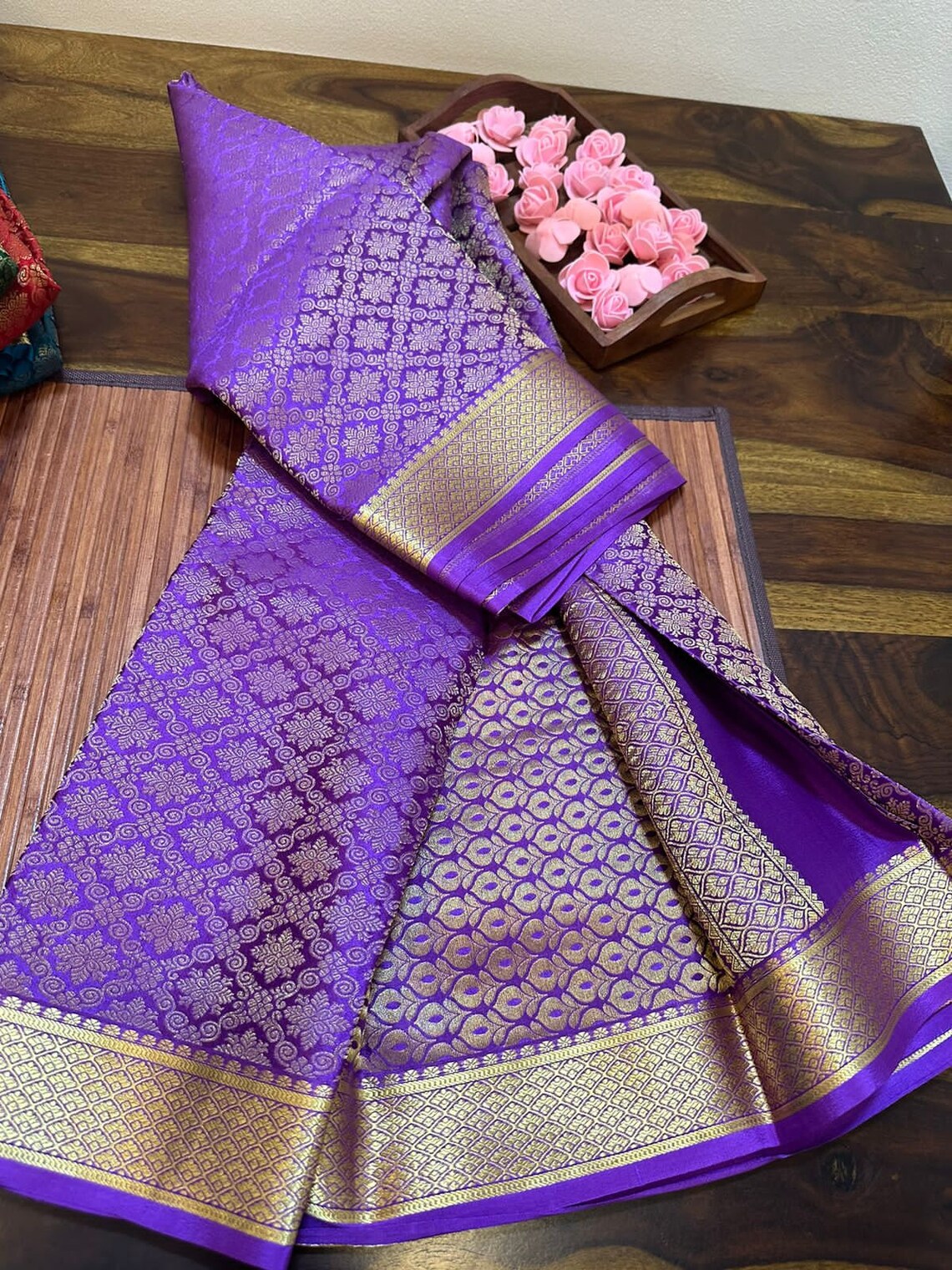 Pure Silk Saree Mysore Silk Saree Mysore Brocade Silk Silk Mark Certified Saree Party Wear Saree