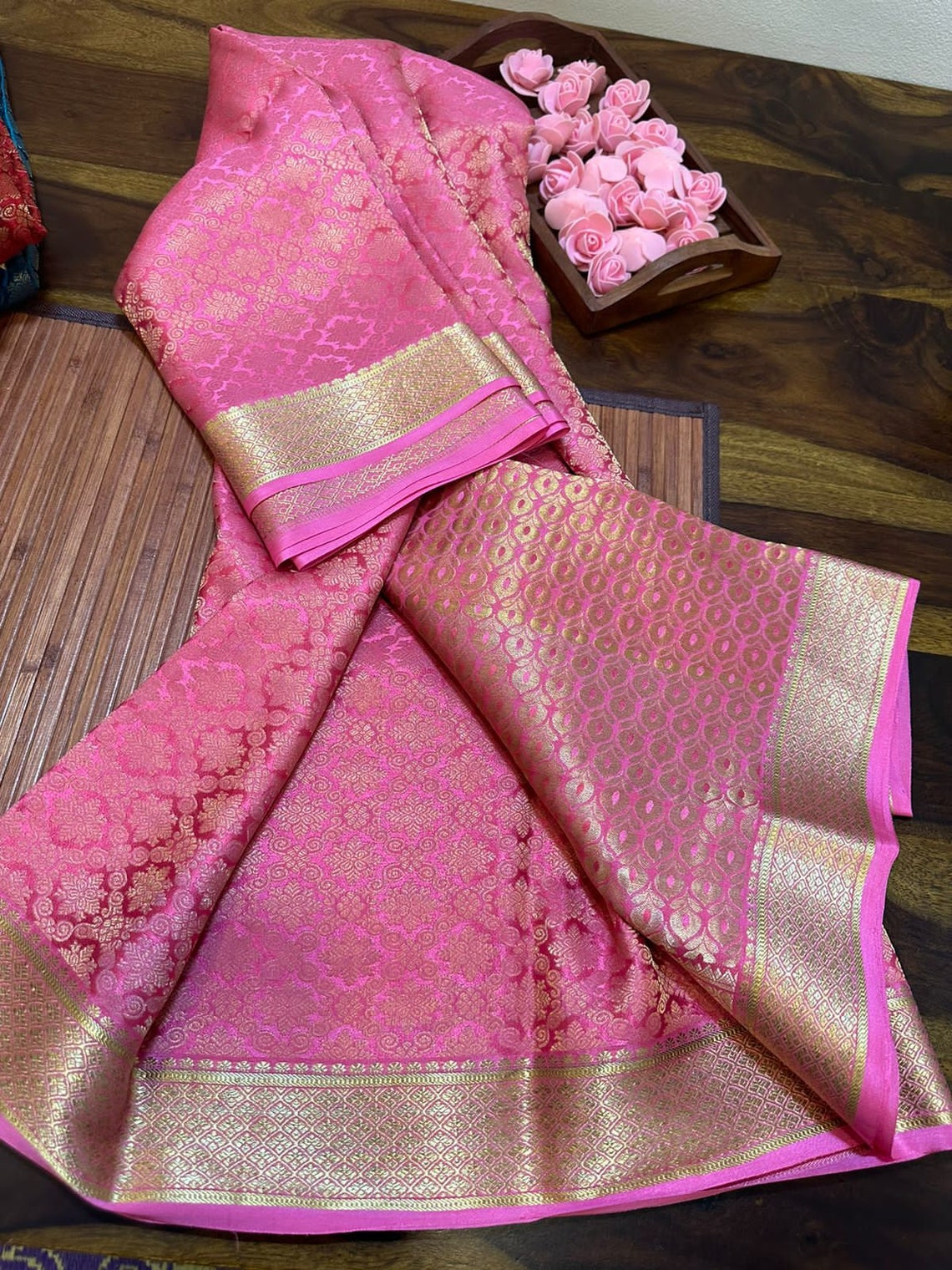 Pure Silk Saree Mysore Silk Saree Mysore Brocade Silk Silk Mark Certified Saree Party Wear Saree