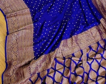 Banarasi pure khaddi GEORGETTE heavy meenkari silver zari  flowers all over saree with beautiful  border | khaddi Georgette saree| Georgette