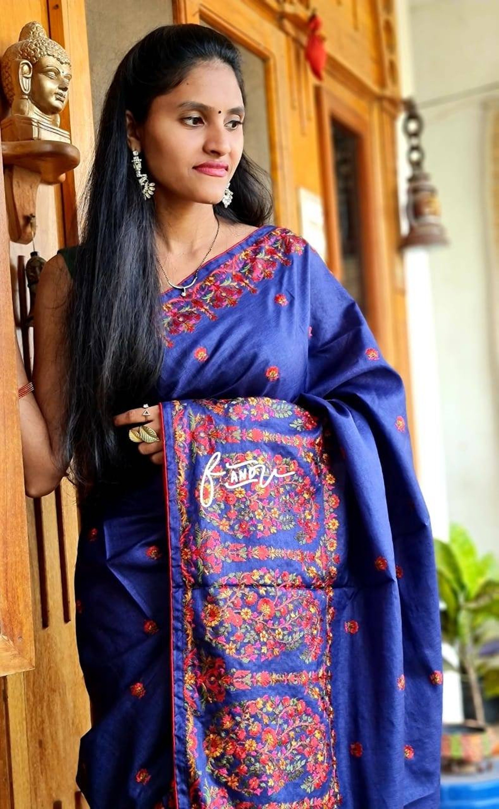 Kashmiri Work Saree Etsy