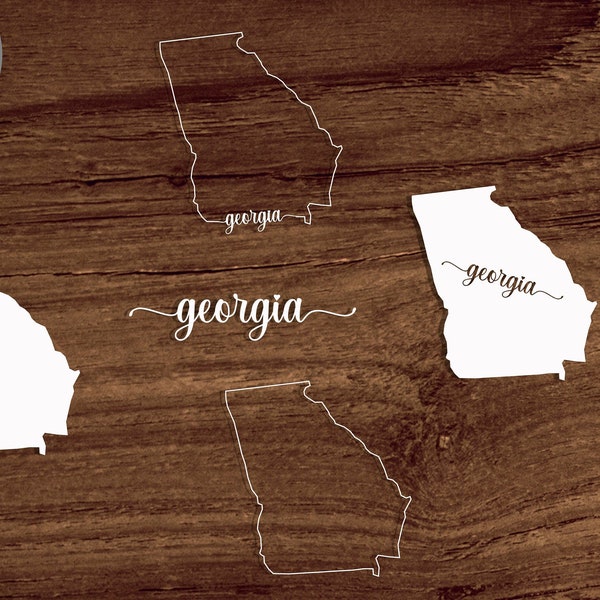 Georgia Sate Outline Svg cricut file, Georgia State Map svg, US state Svg/PNG/DXF instant download, Georgia Silhouette Cut file,