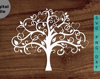 Download 9 Heart Family Tree Etsy