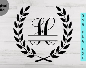 Download Split Monogram H Etsy